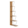 Bookcase mini Tars pakoworld sonoma- black 50x22x150cm 225-000026