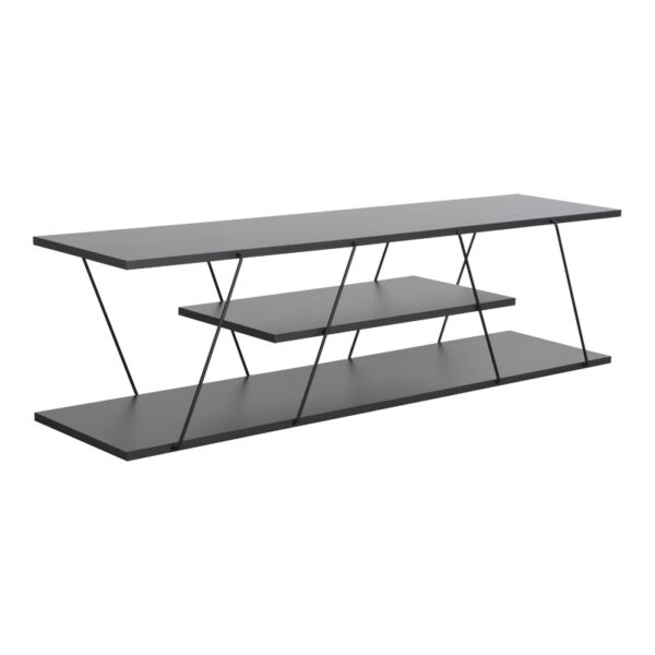 Tv stand Tars pakoworld dark grey-black 120x30x33cm 225-000030