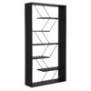 Bookcase Tars pakoworld dark grey-black 84x24x157cm 225-000033