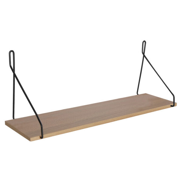 Wall shelf Tars pakoworld sonoma-black 72x20x27cm 225-000035