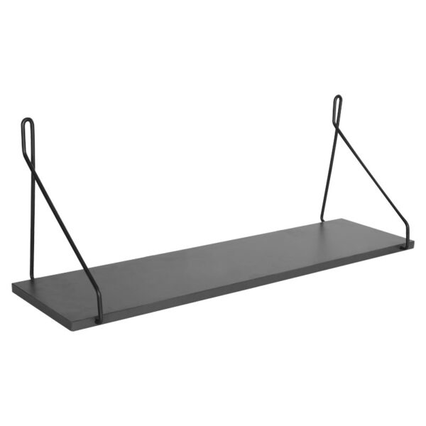 Wall shelf Tars pakoworld dark grey-black 72x20x27cm 225-000036