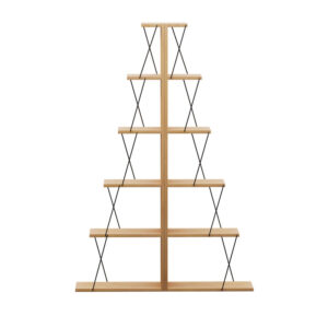 Βιβλιοθήκη mini Tars pakoworld sonoma-μαύρο 130x22x146 εκ 225-000040