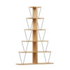 Βιβλιοθήκη mini Tars pakoworld sonoma-μαύρο 130x22x146 εκ 225-000040