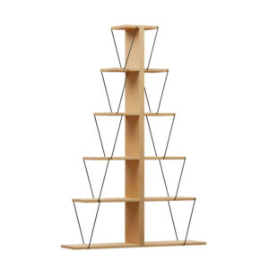 Βιβλιοθήκη mini Tars pakoworld sonoma-μαύρο 130x22x146 εκ 225-000040