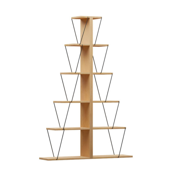 Βιβλιοθήκη mini Tars pakoworld sonoma-μαύρο 130x22x146 εκ 225-000040