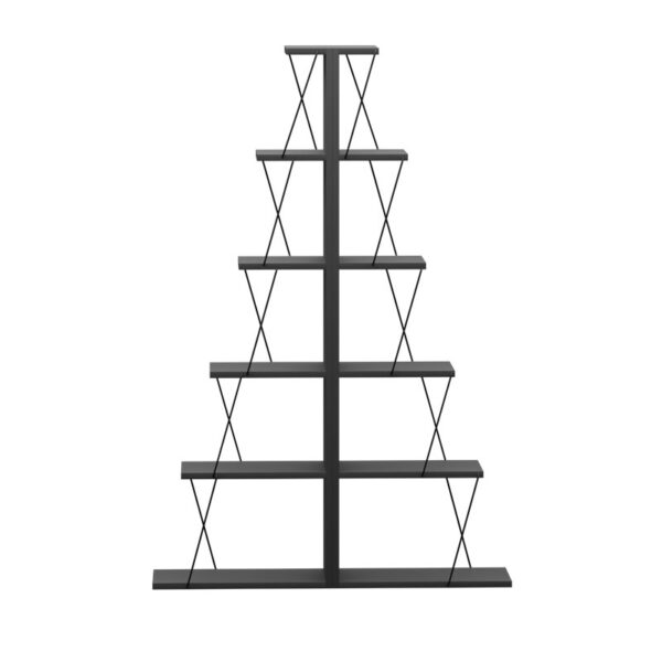 Βιβλιοθήκη mini Tars pakoworld ανθρακί-μαύρο 130x22x146 εκ 225-000041