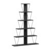 Βιβλιοθήκη mini Tars pakoworld ανθρακί-μαύρο 130x22x146 εκ 225-000041