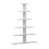 Bookcase mini Tars pakoworld white 130x22x146cm 225-000042