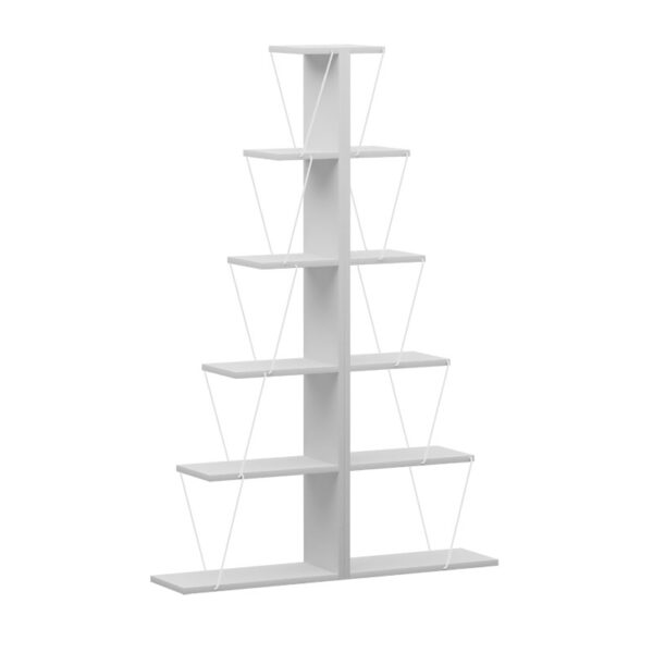 Bookcase mini Tars pakoworld white 130x22x146cm 225-000042