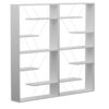 Bookcase Tars pakoworld grey-white 168x24x157cm 225-000045