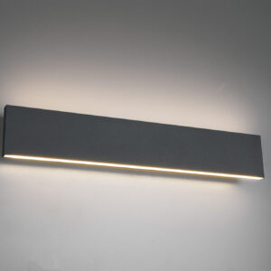 Φωτιστικό Τοίχου Trio Lighting LED 9W  Ανθρακί Μεταλλικό Step Dimmable 900lm 3000K  225174742