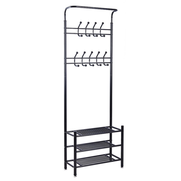 Entrance unit Federica pakoworld metal black 65x28x187cm 226-000006