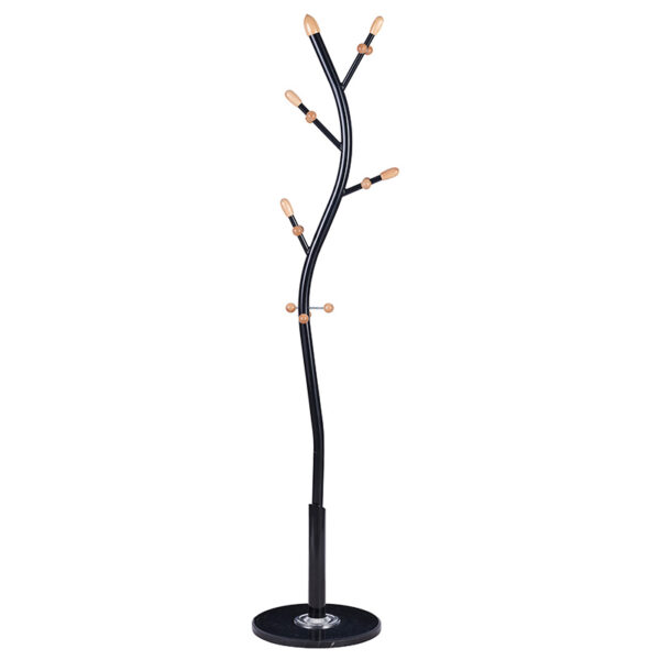 Coat Stand Sergio pakoworld metal black-natural D37x171cm 226-000019