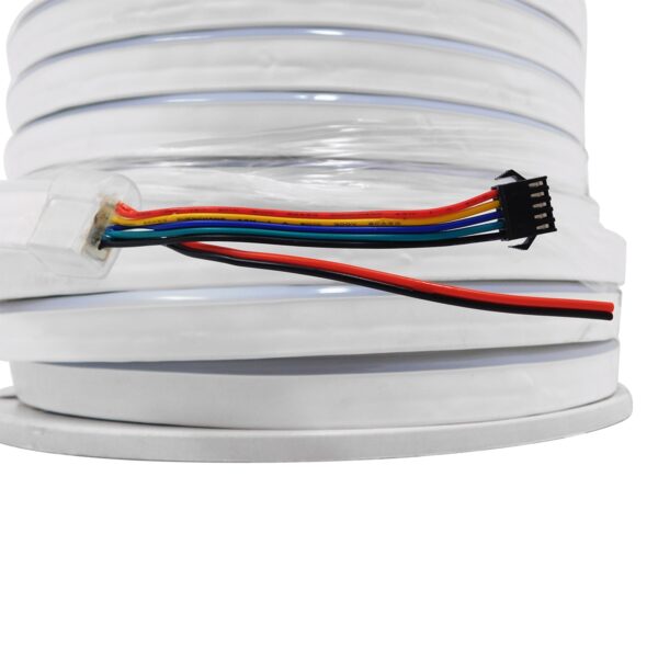 NEON FLEX LED 1m 15W/m 24V 60 SMD/m 5050 SMD 1200lm/m 120° Αδιάβροχη IP66 Digital Magic DMX Addressable UCS512C3 RGB Dimmable GloboStar-22627GS