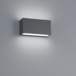 Φωτιστικό Τοίχου Trio Lighting LED 10W Ανθρακί Αλουμίνιο 800lm 3000K IP65 226960242