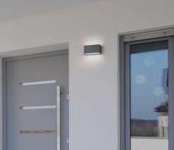 Φωτιστικό Τοίχου Trio Lighting LED 10W Ανθρακί Αλουμίνιο 800lm 3000K IP65 226960242