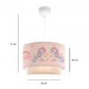 GloboStar® PONY 204-0016 Παιδικό Κρεμαστό Φωτιστικό Φιγούρα Μονόφωτο 1 x E27 IP20 Ροζ Ύφασμα – Μ30 x Π30 x Υ70cm