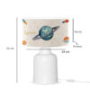 GloboStar® SATURN 204-0030 Παιδικό Eπιτραπέζιο Φωτιστικό Φιγούρα Μονόφωτο 1 x E27 IP20 Μπεζ Ύφασμα – Μ24 x Π24 x Υ32cm