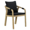 Armchair Spice pakoworld natural acacia wood-black fabric 228-000002