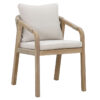 Armchair Malibu pakoworld natural acacia wood-beige fabric 228-000007
