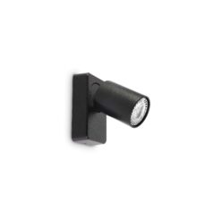 IDEAL LUX Απλίκα Τοίχου RUDY 1xGU10 Μαύρου Χρώματος – 229010
