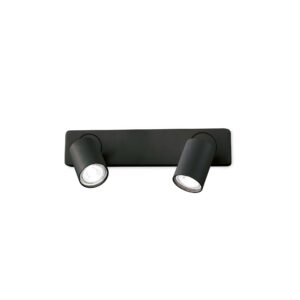 IDEAL LUX Απλίκα Τοίχου RUDY 2xGU10 Μαύρου Χρώματος – 229034