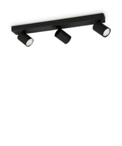 IDEAL LUX Φωτιστικό Οροφής RUDY 3xGU10 Μαύρου Χρώματος – 229058