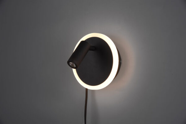 Φωτιστικό Τοίχου Trio Lighting LED 5W  Μαύρο Ματ Μεταλλικό 550lm 3000K  229210232
