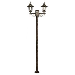 Κολώνα κήπου LP-400ΕΒ 2Φ BRONZE 200cm ΚΑΡΑΒΟΛΟΣ  ΙΣΤΟΣ Heronia – 23-0010