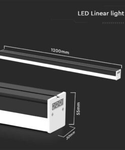 Φωτιστικό Οροφής LED 40W 4000K 1.2m IP65 Μαύρου Χρώματος V-TAC – 23000
