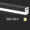 Φωτιστικό Οροφής LED 40W 4000K 1.2m IP65 Μαύρου Χρώματος V-TAC – 23000