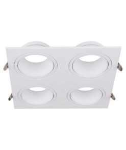 Χωνευτό φωτιστικό Spot 4xGU10 τετράγωνο λευκό V-TAC – 23003
