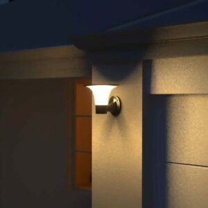 Επιτοίχιο Φωτιστικό LED 15W 4000K IP65 Μαύρου Χρώματος Ηλιακό με Ανιχνευτή V-TAC – 23004