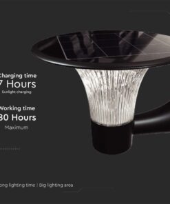 Επιτοίχιο Φωτιστικό LED 15W 4000K IP65 Μαύρου Χρώματος Ηλιακό με Ανιχνευτή V-TAC – 23004