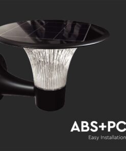 Επιτοίχιο Φωτιστικό LED 15W 4000K IP65 Μαύρου Χρώματος Ηλιακό με Ανιχνευτή V-TAC – 23004