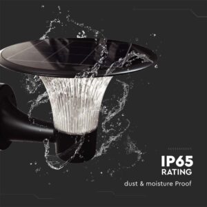 Επιτοίχιο Φωτιστικό LED 15W 4000K IP65 Μαύρου Χρώματος Ηλιακό με Ανιχνευτή V-TAC – 23004