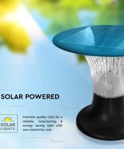 Φωτιστικό Δαπέδου Κήπου LED 15W 4000K IP65 Μαύρου Χρώματος Ηλιακό με Ανιχνευτή V-TAC – 23005