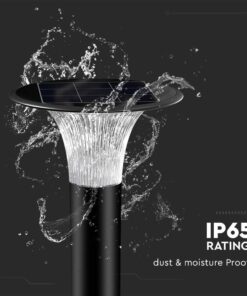 Φωτιστικό Κολωνάκι Κήπου LED 15W 4000K Ηλιακό με Ανιχνευτή κίνησης Μαύρου Χρώματος IP65 V-TAC – 23006