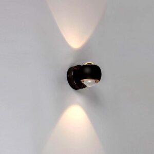 LED απλίκα Up-Down 10W 3000K θερμό λευκό με μαύρο σώμα V-TAC – 23007