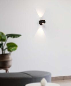 LED απλίκα Up-Down 10W 3000K θερμό λευκό με μαύρο σώμα V-TAC – 23007