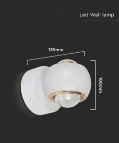 LED απλίκα Up-Down 10W 3000K θερμό λευκό με λευκό σώμα V-TAC – 23008