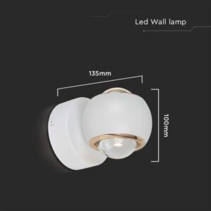 LED απλίκα Up-Down 10W 3000K θερμό λευκό με λευκό σώμα V-TAC – 23008