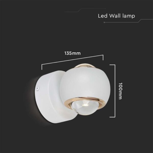 LED απλίκα Up-Down 10W 3000K θερμό λευκό με λευκό σώμα V-TAC – 23008