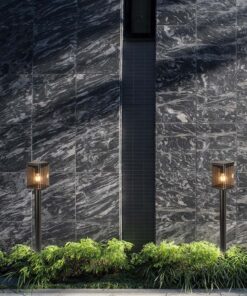 Κολωνάκι Κήπου 1xΕ27 IP54 Μαύρου Χρώματος με Ανιχνευτή V-TAC – 23009