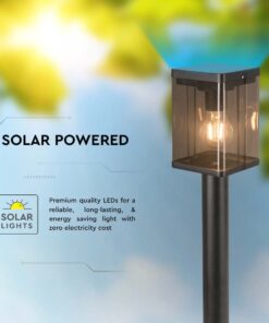 Κολωνάκι Κήπου 1xΕ27 IP54 Μαύρου Χρώματος με Ανιχνευτή V-TAC – 23009