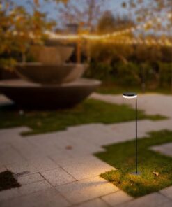 LED ηλιακό φωτιστικό κήπου δαπέδου 2W IP54 θερμό λευκό 3000Κ με μαύρο σώμα V-TAC – 23011