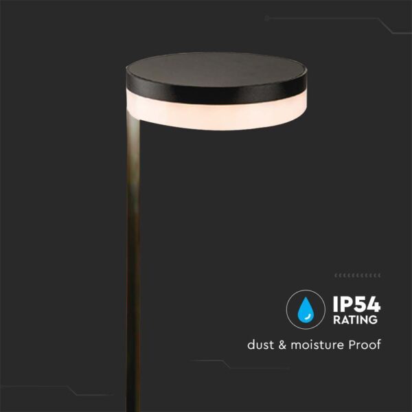 LED ηλιακό φωτιστικό κήπου δαπέδου 2W IP54 θερμό λευκό 3000Κ με μαύρο σώμα V-TAC – 23011