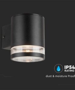 Ηλιακό Επιτοίχιο Φωτιστικό LED Σποτ Down 0.55W Μαύρο V-TAC Θερμό Λευκό 3000K – 23012