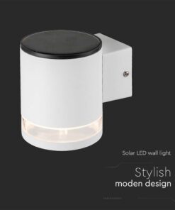 Ηλιακό Επιτοίχιο Φωτιστικό LED Σποτ Down 0.55W Λευκό V-TAC Θερμό Λευκό 3000K – 23013