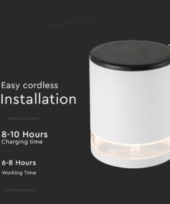 Ηλιακό Επιτοίχιο Φωτιστικό LED Σποτ Down 0.55W Λευκό V-TAC Θερμό Λευκό 3000K – 23013